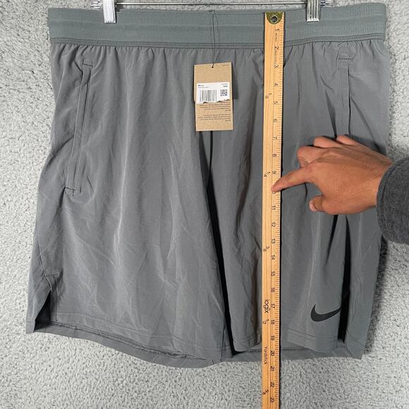 2XL XXL Nike Pro Flex Vent Max 8" Shorts Training Dri-FIT DM5950-084 Gray Men - Picture 4 of 9